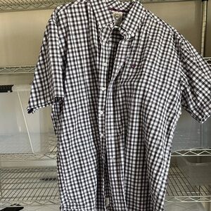 Cinch Black and White Plaid Button Down Shirt